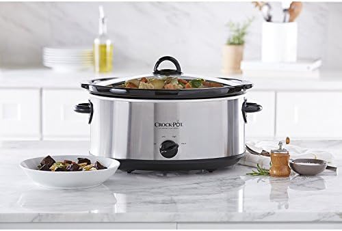Crock-Pot 7 Quart Oval Manual Slow Cooker – Stainless Steel v4029