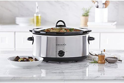 Crock-Pot 7 Quart Oval Manual Slow Cooker – Stainless Steel v4029