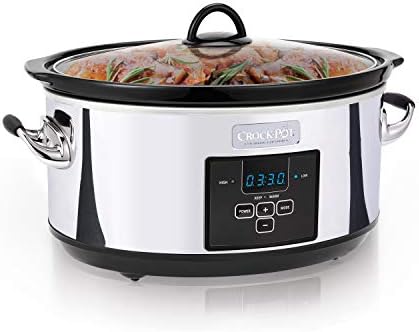 Crock-Pot 7 Quart Programmable Slow Cooker – Polished Platinum v4023