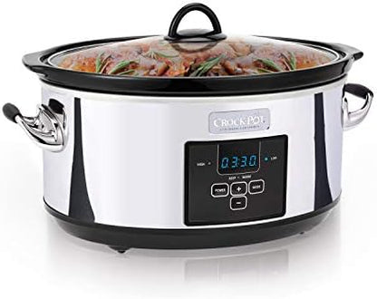 Crock-Pot 7 Quart Programmable Slow Cooker – Polished Platinum v4023