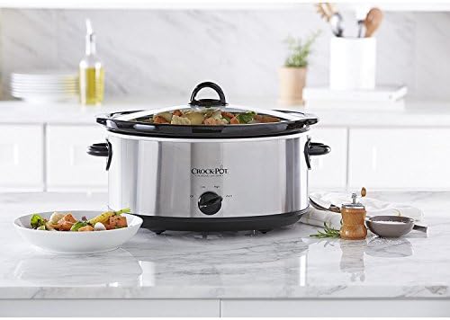 Crock-Pot 7 Quart Oval Manual Slow Cooker – Stainless Steel v4029