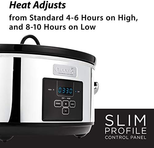 Crock-Pot 7 Quart Programmable Slow Cooker – Polished Platinum v4023