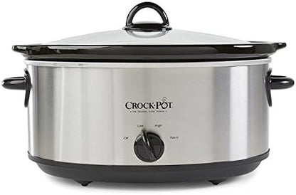 Crock-Pot 7 Quart Oval Manual Slow Cooker – Stainless Steel v4029
