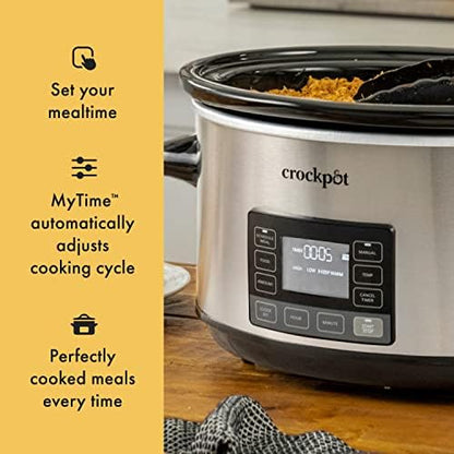Crock-Pot 7 Quart Portable Programmable Slow Cooker with Timer v4027
