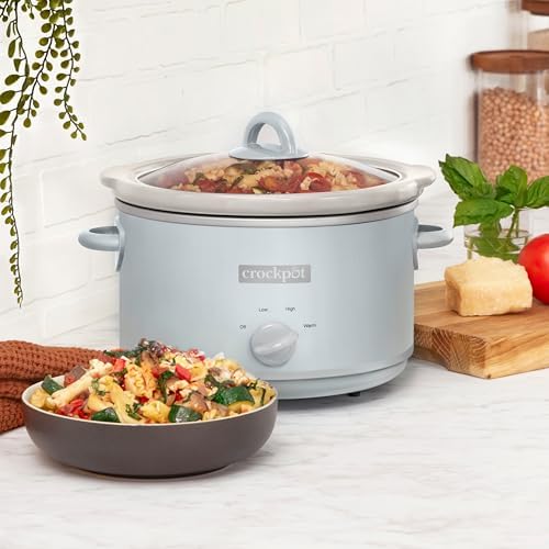 Crock-Pot 4.5 Quart Manual Slow Cooker – Macaroon Blue v4017