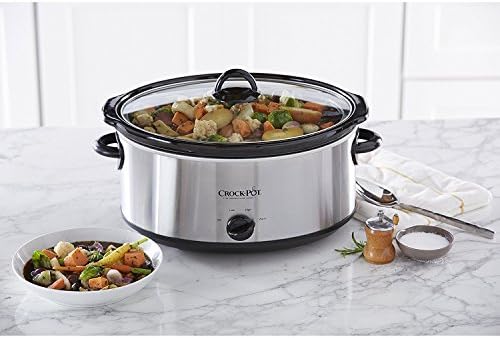 Crock-Pot 7 Quart Oval Manual Slow Cooker – Stainless Steel v4029