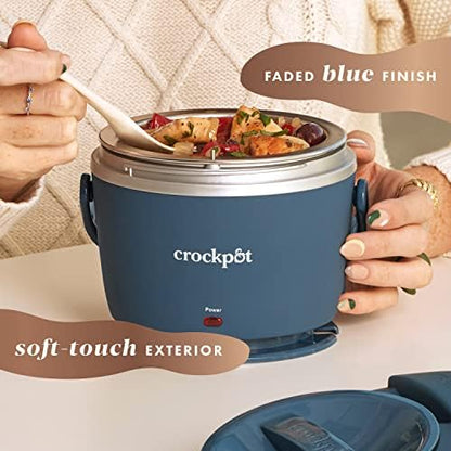 Crock-Pot Electric Lunch Box Food Warmer 20oz – Faded Blue v4022