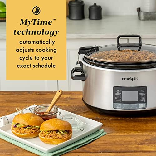 Crock-Pot 7 Quart Portable Programmable Slow Cooker with Timer v4027