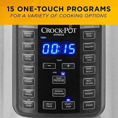 Crock-Pot Express Crisp 8 Quart 10-in-1 Pressure Cooker v4006
