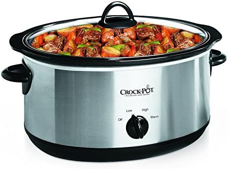 Crock-Pot 7 Quart Oval Manual Slow Cooker – Stainless Steel v4029