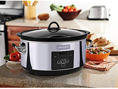 Crock-Pot 7 Quart Programmable Slow Cooker – Polished Platinum v4023