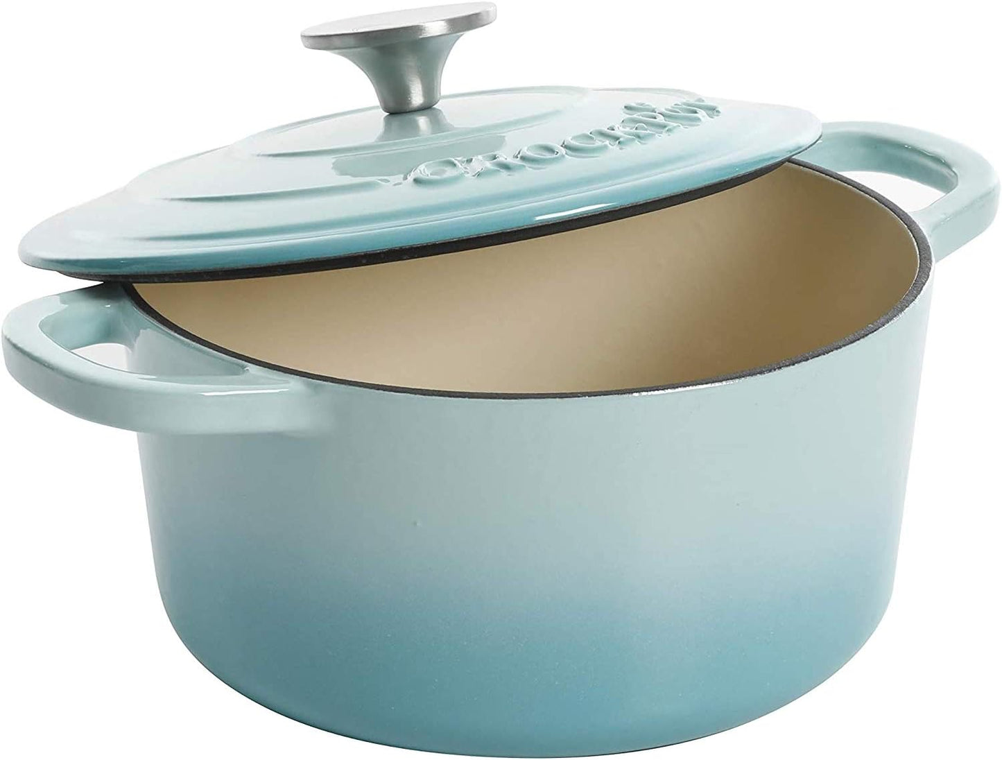 Crock-Pot 3 Quart Enameled Cast Iron Dutch Oven – Aqua v4002 v4x1