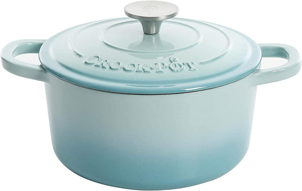 Crock-Pot 3 Quart Enameled Cast Iron Dutch Oven – Aqua v4002 v4x1