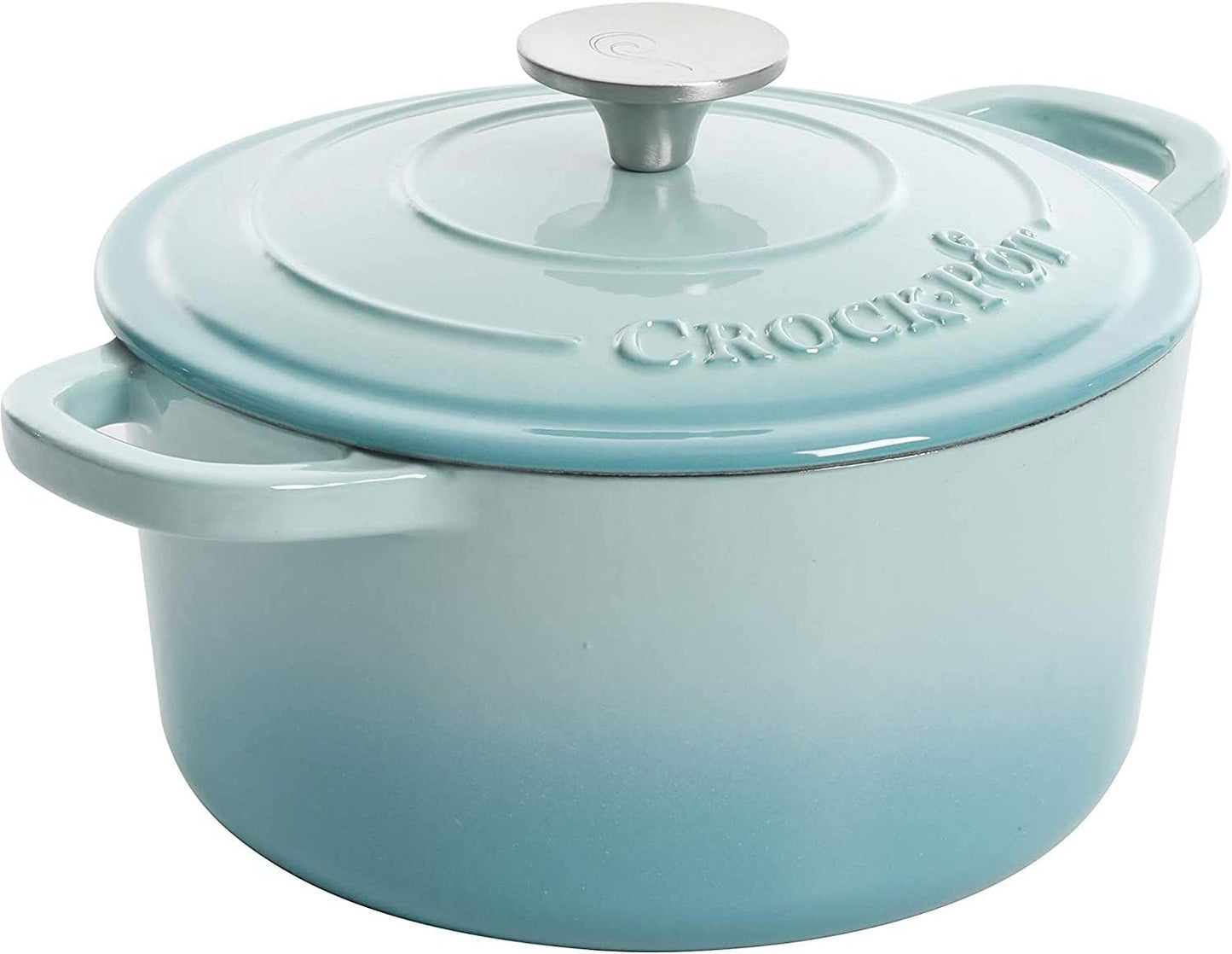 Crock-Pot 3 Quart Enameled Cast Iron Dutch Oven – Aqua v4002